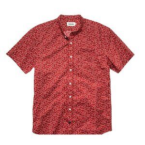 TAYLOR STITCH The Bandit Shirt in Red Mini Floral size 42 (Large)